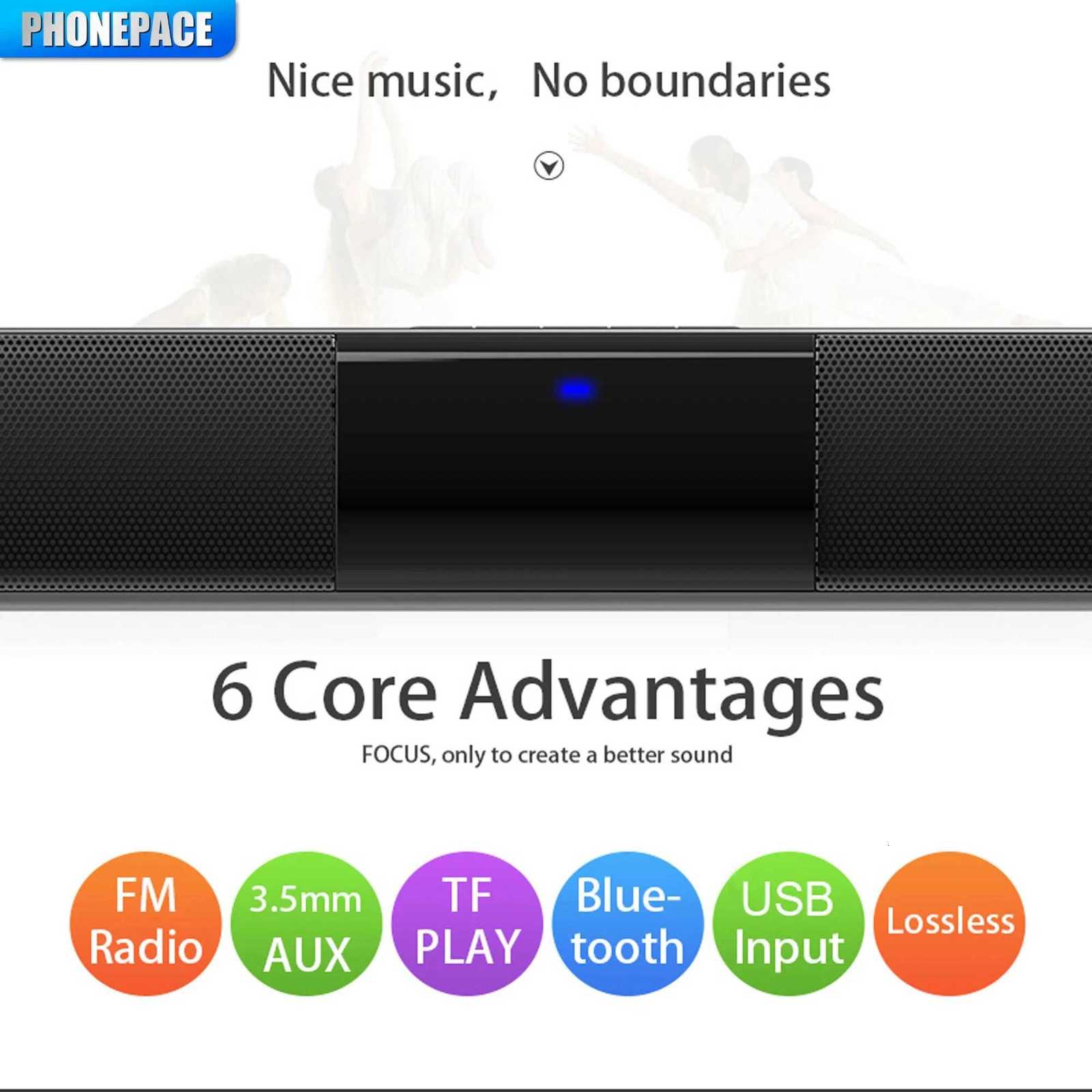HOMEFISH Wireless Bluetooth Sound bar Speaker System Super Power Speaker Surround Stereo Home Theater TV Projector X260323