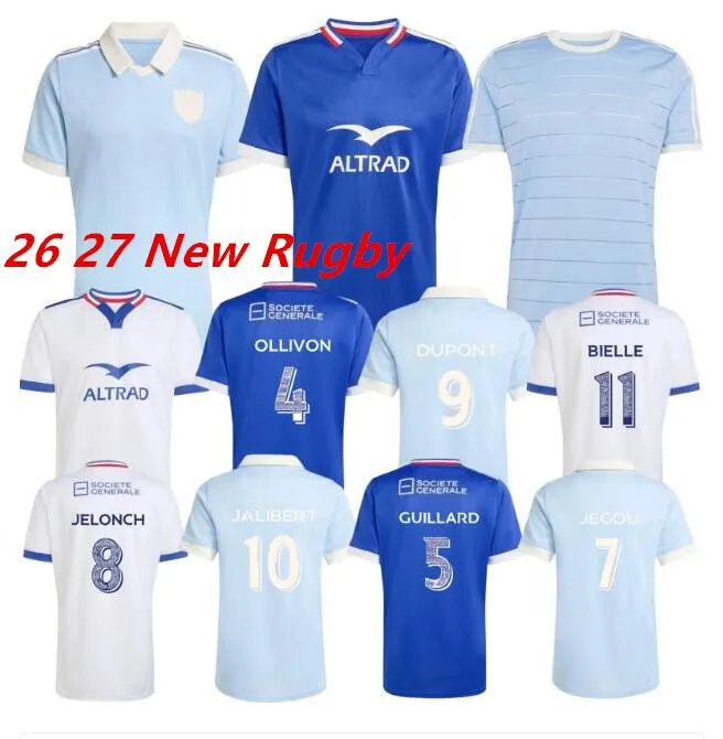 New 2026 frence national rugby Crunch 120 ans jerseys 25 26 27 frances XV home away size S-5XL shirt