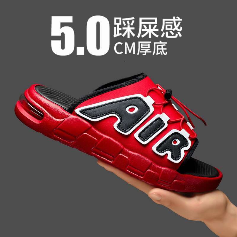 Plus Size Air Cushion Trendy Brand Slippers Summer Wear Internet Celebrity Non-Slip Outdoor Sports Thick-Soled Beach Sandals 6698