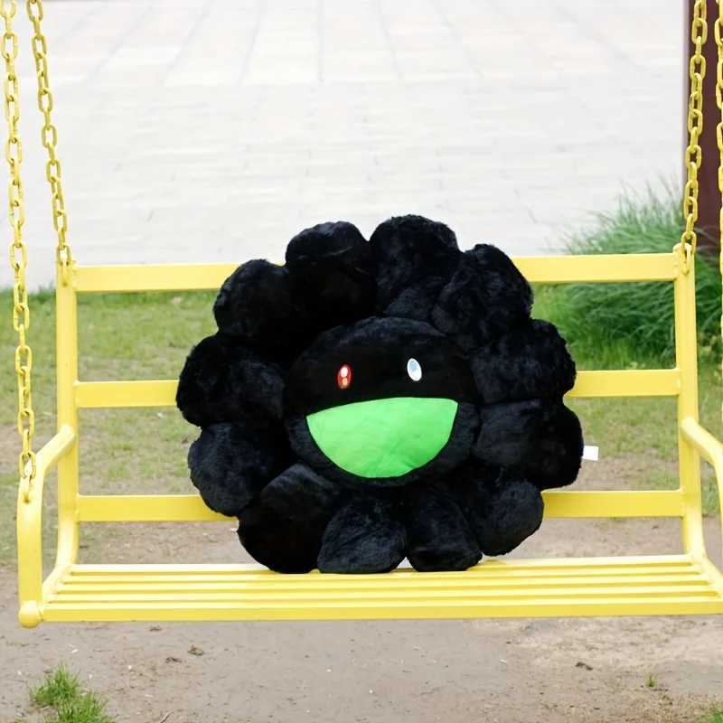 1 Pcs Creative Sunflower Stuffed Cushion Flower Plush Pillow Cute Smile Rainbow Sunflower Decor Pillow Office Back Plush Cushion H260323