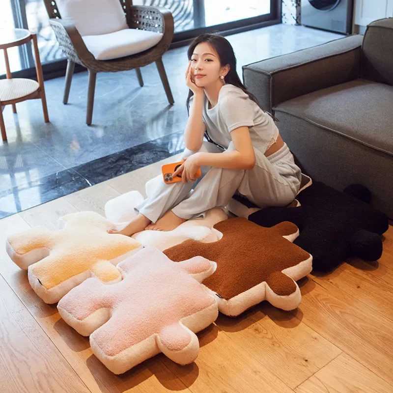 Fashion Stuffed Creative Puzzle Shaped Pillow Modern Spliceable Cushion Throw Pillow Living Room Waist Cushion Home Decoration H260323