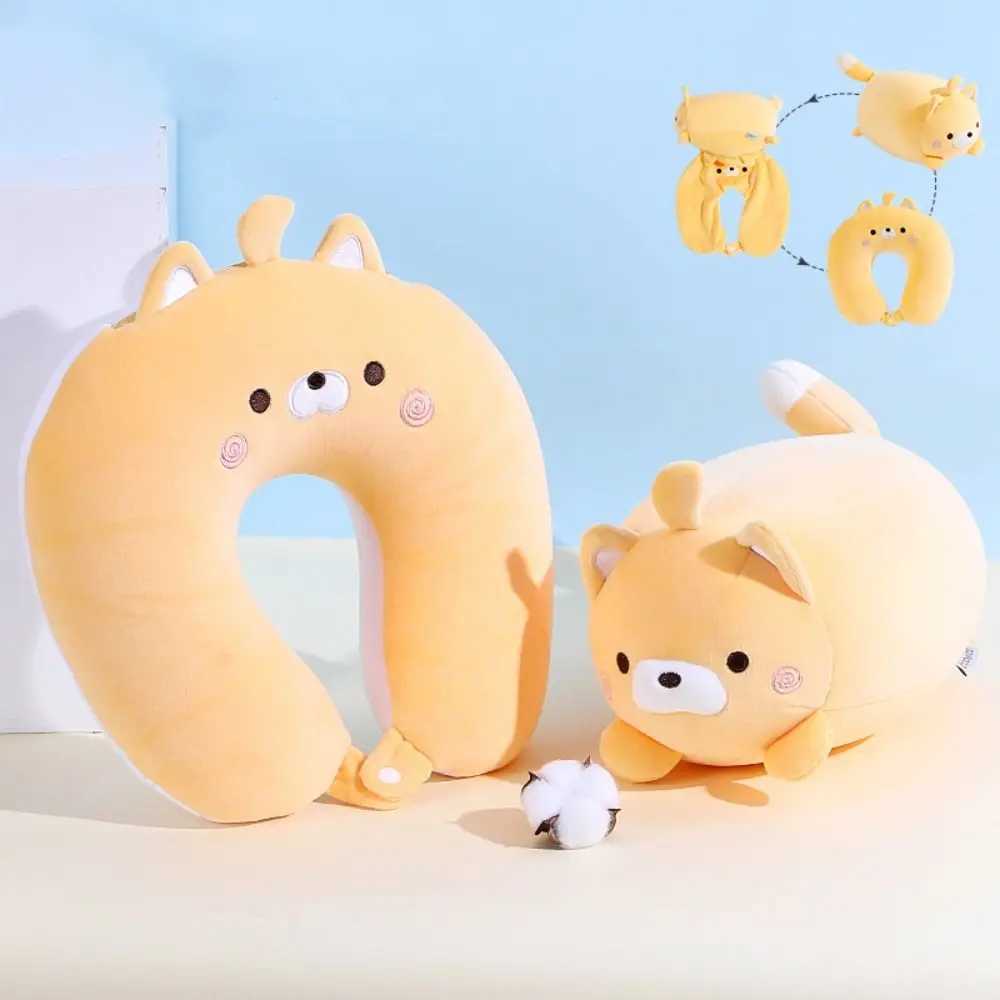 Cartoon Deformable Cat U-shaped Pillow Skin-friendly Foam Particle Travel Pillow 2 in 1 Soft Nap Pillow Home Decoration H260323