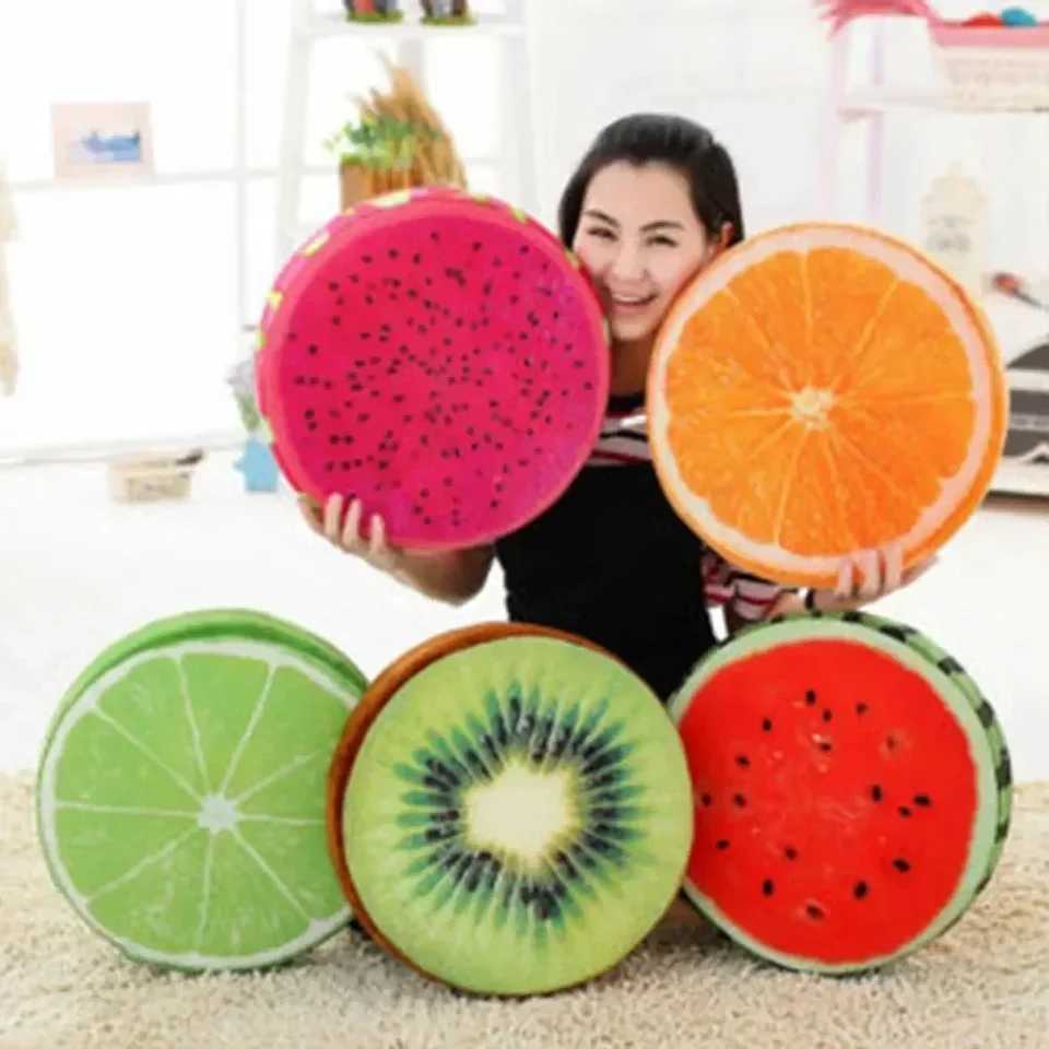 1pc Pillow Fruit Watermelon Cushion 33/40cm Chair Cover Sofa Pillow Fruit Shape Single Pattern For Living Room Home Decor H260323