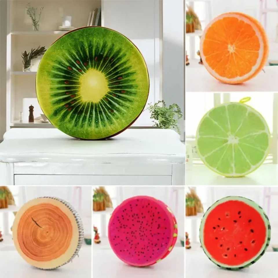 1pc Pillow Fruit Watermelon Cushion 33/40cm Chair Cover Sofa Pillow Fruit Shape Single Pattern For Living Room Home Decor H260323