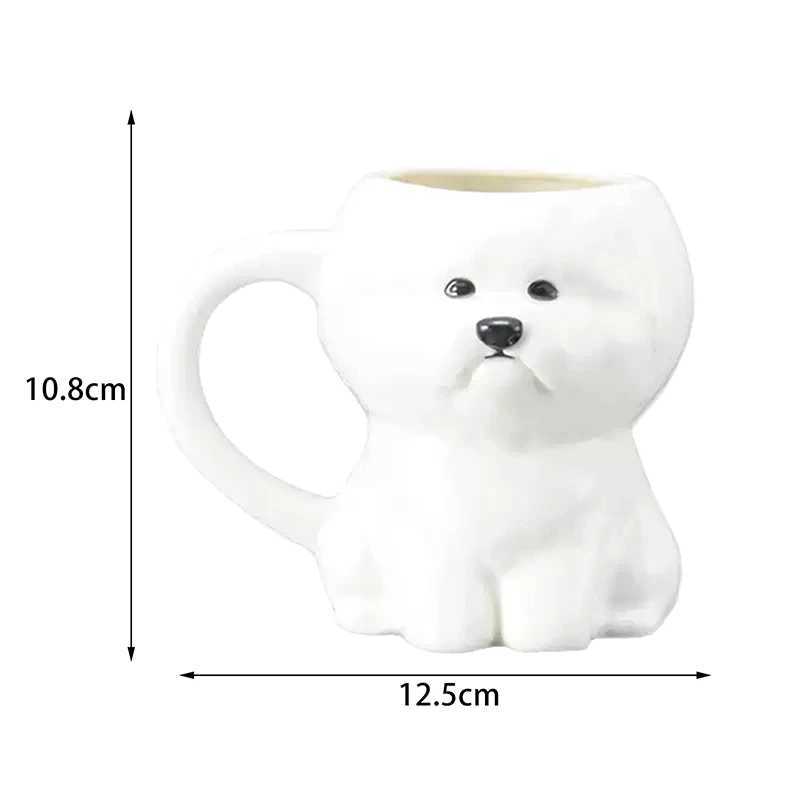 New 1PC Creative Cute Little Dog Cerc Mugs Office Water Drinking Cups Coffee Cups Birthday Gifts Couple Cups Home Daily Use D260323