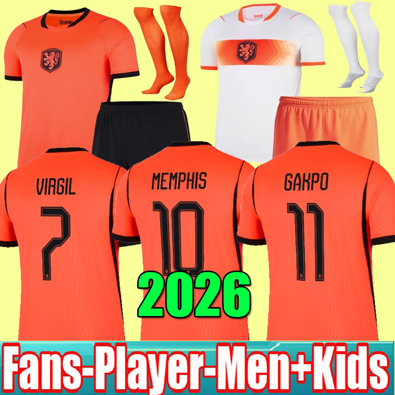 S-4XL 2026 NetHErlANds MEMPHIS Soccer jersey 26 27 Holland F.DE JONG VIRGIL DUMFRIES BERGVIJN KLAASSEN BLIND DE LIGT Men KIDS GAKPO MALEN Kids kit football shirt