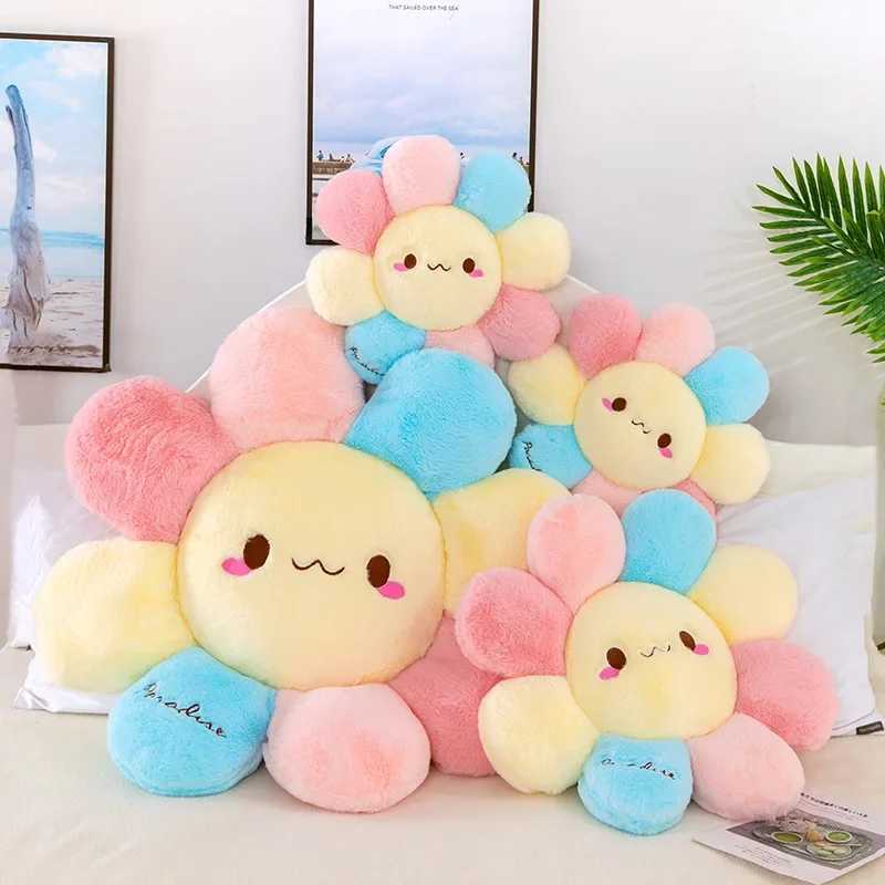 45cm Cute Colorful Round Sunflower Cushion BedroomLiving Room Office Cushion Birthday Gift Floor Cushion Murakami Pillow H260323