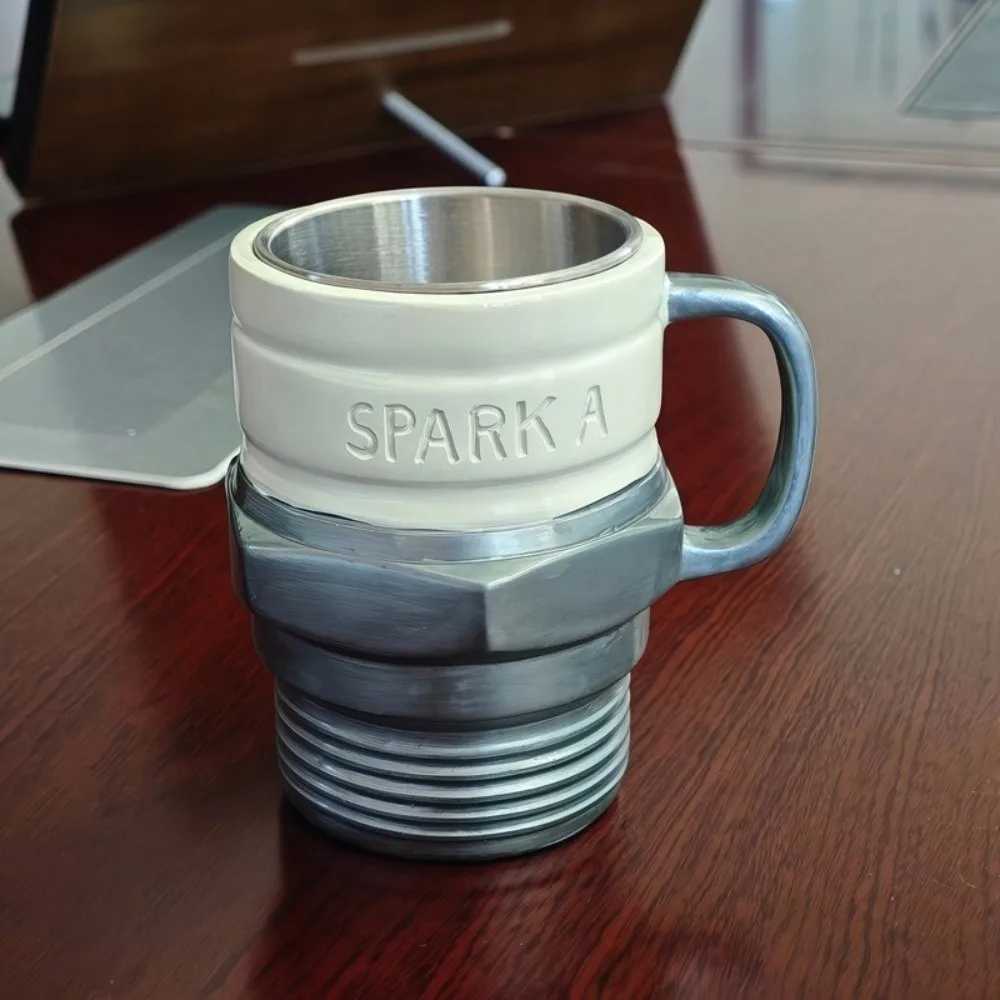 Creative Unique Spark Plug Mug Funny Decorative Industrial Coffee Cup Automotive Themed Mug Coffee Drinking D260323