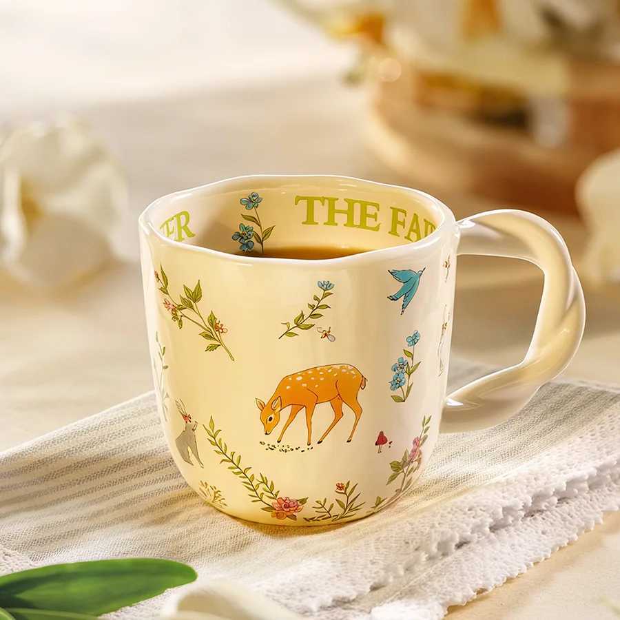 Ceramic cup Coffee cup Water cup Mug Tea cup Cup Kids Minimalist Nordic style For brewing tea With handle Engraving available H260323
