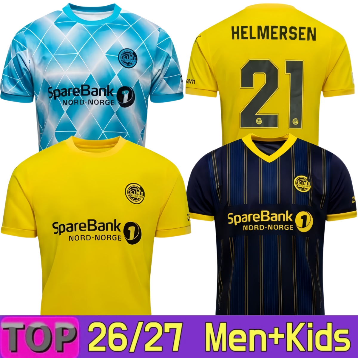 25 26 FK BODO GLIMT EUROPA Hauge Soccer Jerseys 2025 2026 Bodo/Glimt Home Away Third Men Fans Football jersey Shirt Kit Hogh Fet Helmersen