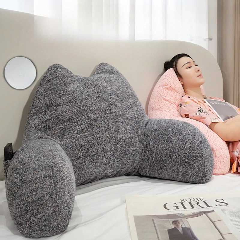 Cotton Cat Waist Rest Office Sedentary Chair Backrest Mattress Bedside Reading Soft Bag Backrest Camping Futon Flower Pillow H260323