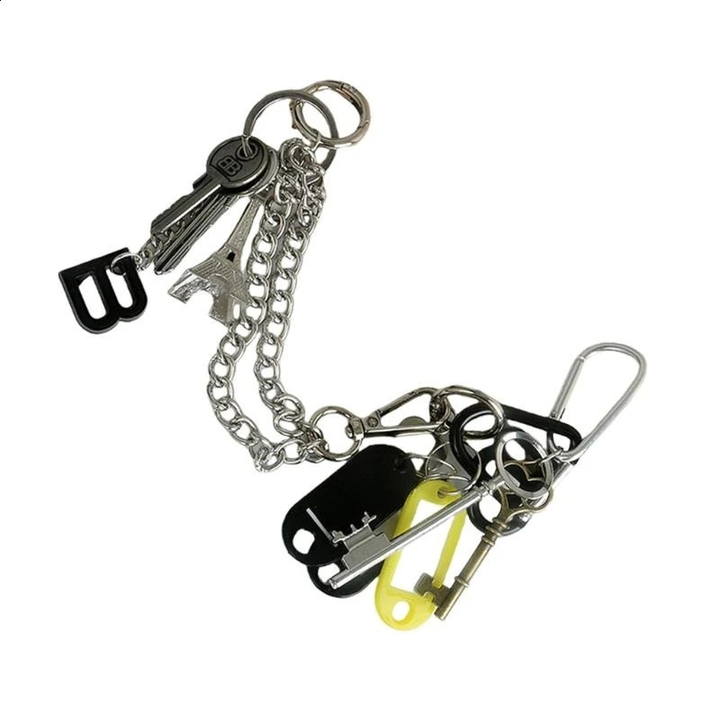 Soft Silicone Key Chain Portable Silicon Keyring Pendant with Artistic Graffiti for Trendsetters P9YF 260323