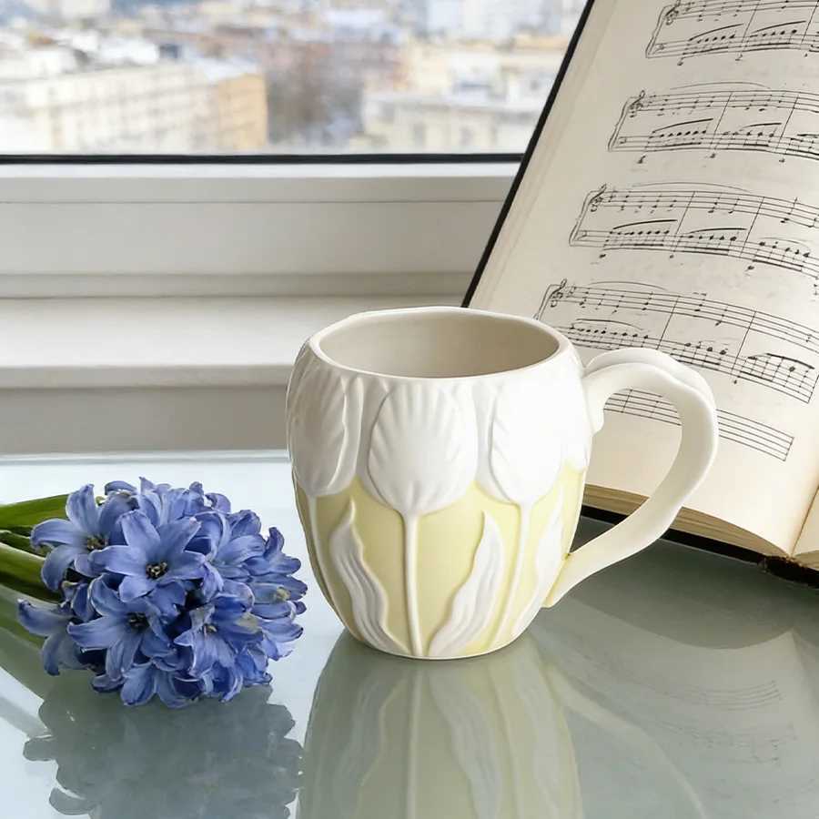 Ceramic cup Coffee cup Water cup Mug Tea cup Cup Light-luxury With lid No lid For tea Meeting room Office H260323