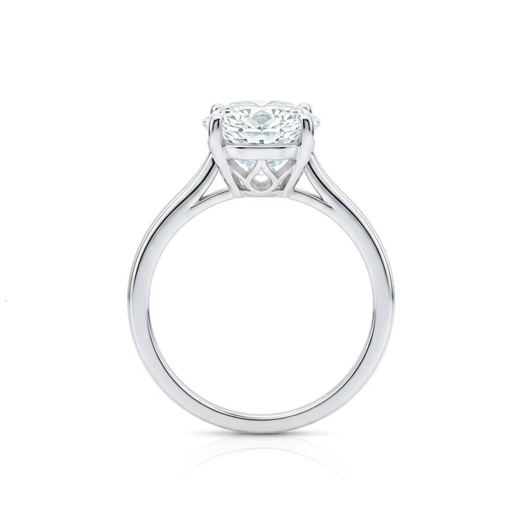ANIVA Modern 9K White Gold IGI Certified VS1 F Color 1 CT Oval Cut Lab Grown Diamond Prong Setting Solitaire Ring Women