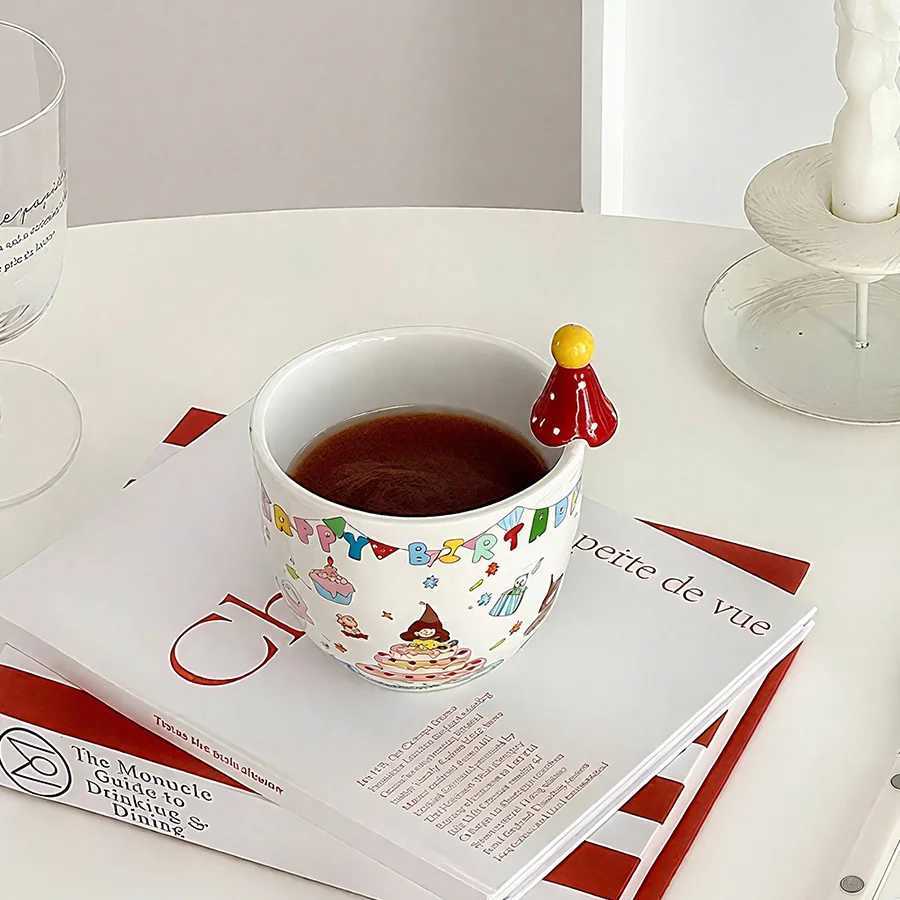 Ceramic cup Coffee cup Water cup Mug Tea cup CupCouple For home Milk Pure white Bone china Jingdezhen ware Large capacity High-t H260323