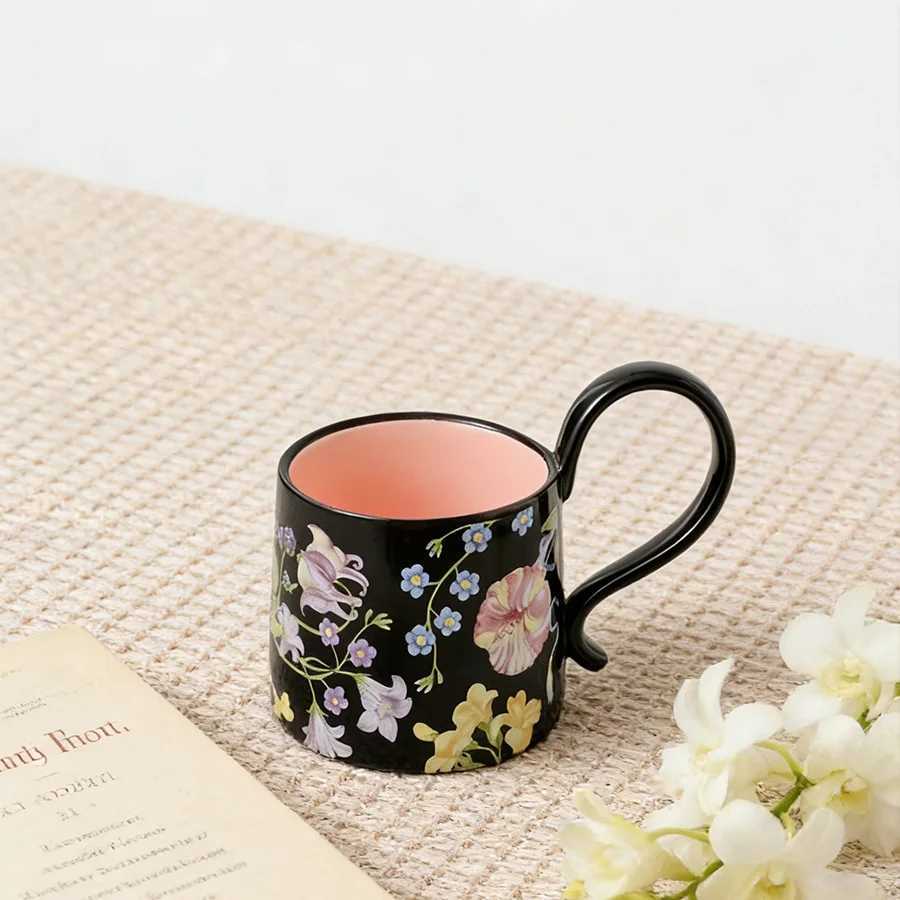 Ceramic cup Coffee cup Water cup Mug Tea cup Cup Meeting room Office Personal Dedicated Japanese style Ceramic Floral pattern Co H260323