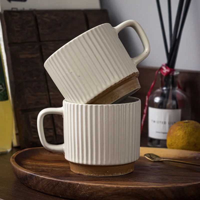 Mug universal drinking cup spoon household water cup office ceramic cup coffee cup milk cup tea cup H260323