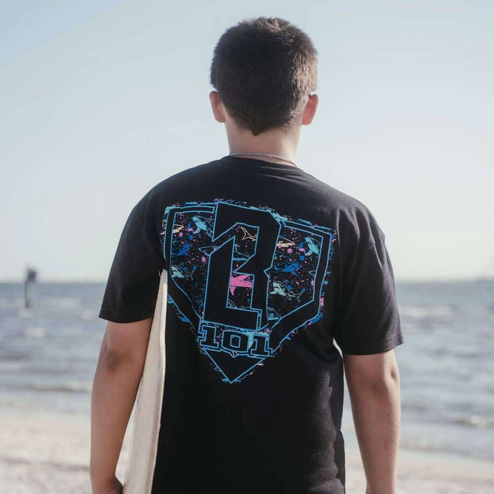 Youth Tee - Black Baseball Lifestyle 101 2026 Summer New Men Women Parent Wear Cotton T-shirt 26H0323