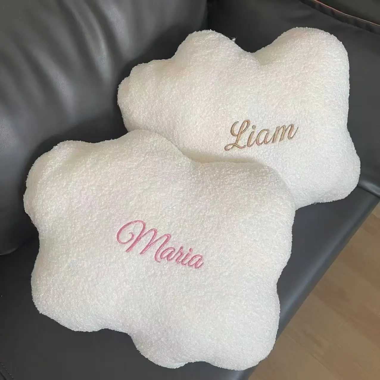 Personalized Name Baby Pillows Cloud Shape Lambswool Newborn Bedding Throw Pillows Home Sofa Room Decorative Cushion H260323