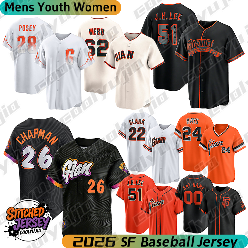 SF San Francisco GiantsJersey Giantss Jersey Logan Webb Rafael Devers Matt Chapman Jung Hoo Lee Willy Adames Willie Mays Arraez Buster Posey Giant Baseball Jerseys