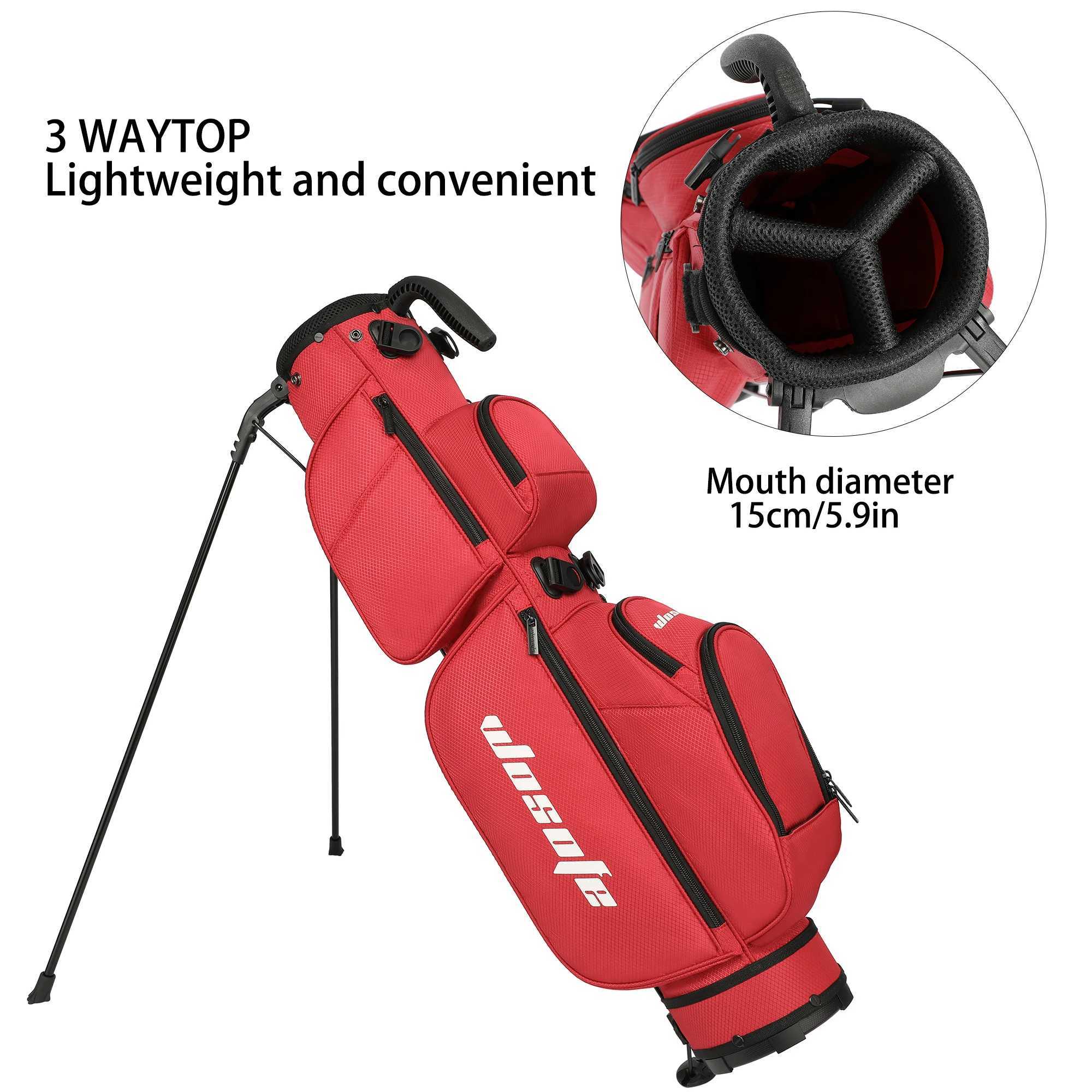 Lightweight Golf Stand Bag - 3-Way Dividers Fits 5-9 Clubs - Small Sunday Bag for Men Women Par 3 Driving Range Executive D260323