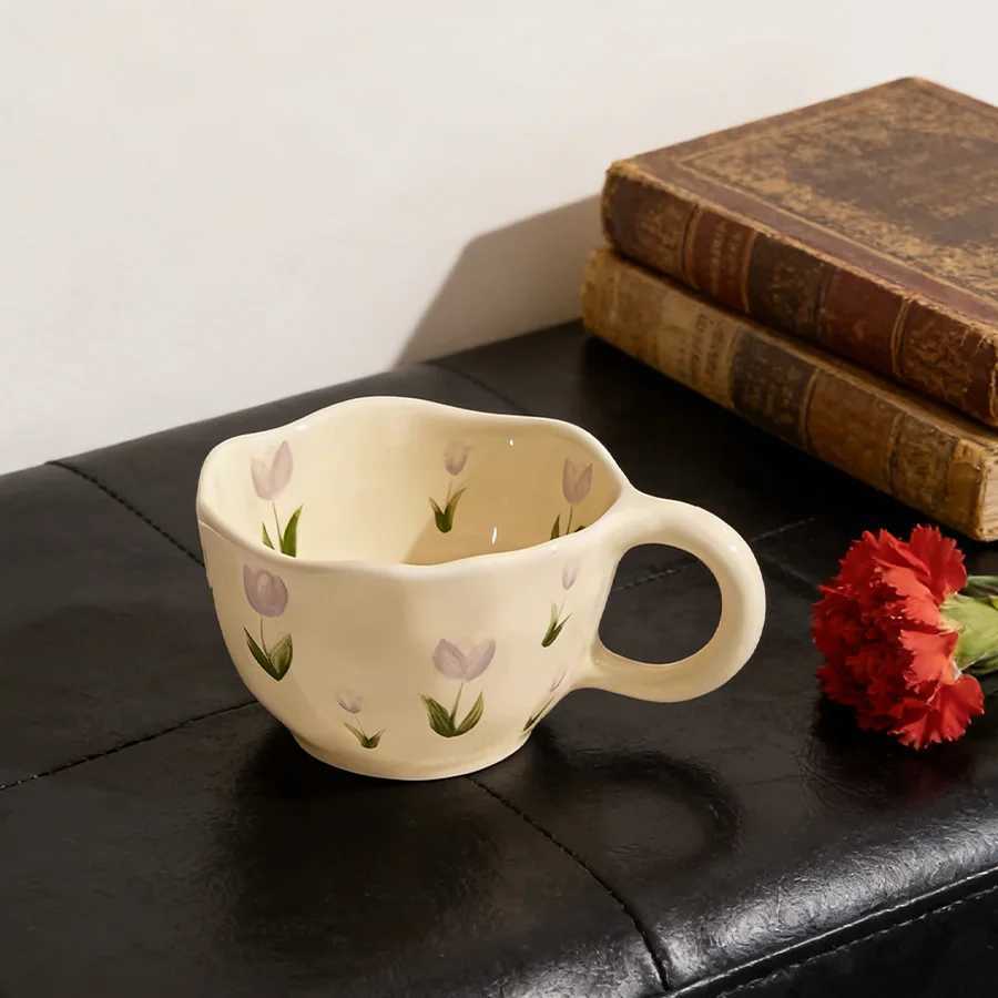 Ceramic cup Coffee cup Water cup Mug Tea cup Cup Couple For home Milk Pure white Bone china Jingdezhen ware Large capacity High- H260323
