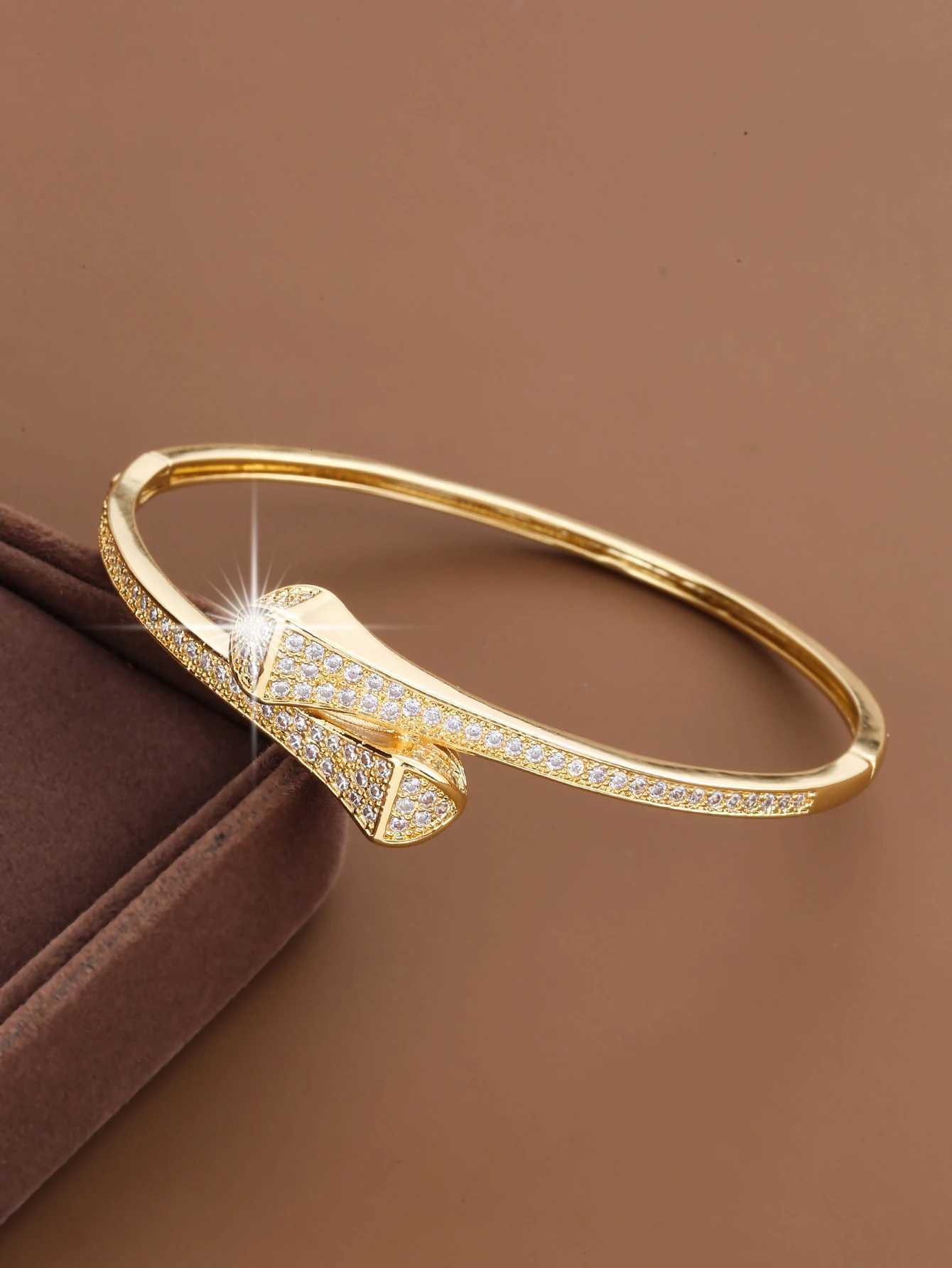 Fashionable Geometric Design Synthetic Zirconia WomenS For Banquets And Gifting Jewelry Accessories H260323 - view 3