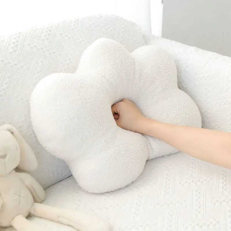 New Cute Cloud Soft Short Plush Stuffed Toy Face Cozy Back Cushion Pillows Home Sofa Car Decoration H260323