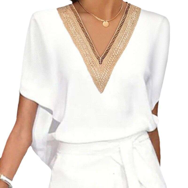 Dress designer dress European and American Summer Fashion Mature Women's Lace Trim V-neck Ti