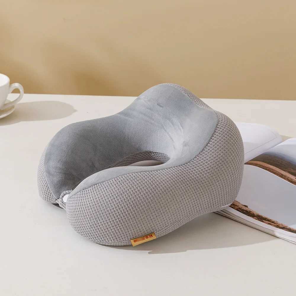 U-shaped Pillow Memory Foam Slow Rebound Lunch Break Neck Pillow Airplane Travel Neck Pillow Mesh Hump Car Throw Pillow H260323