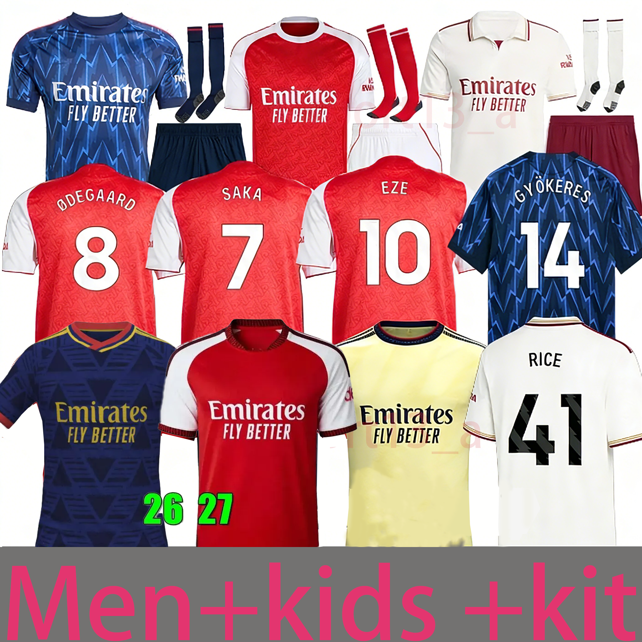 football jersey 26 27 kit Arsenally jersey football tops Soccer Jerseys vintage SAKA GYOKERES EZE ODEGAARD RICE MADUEKE MARTINELLI BERGKAMP HENRY Men kids Shirt