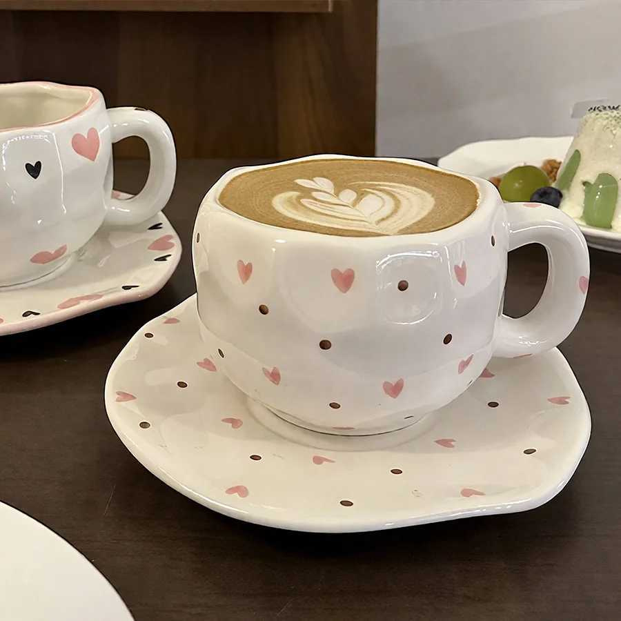 Ceramic cup Coffee cup Water cup Mug Tea cup CupFor tea Meeting room Office Personal Dedicated Japanese style Ceramic Floral pat H260323