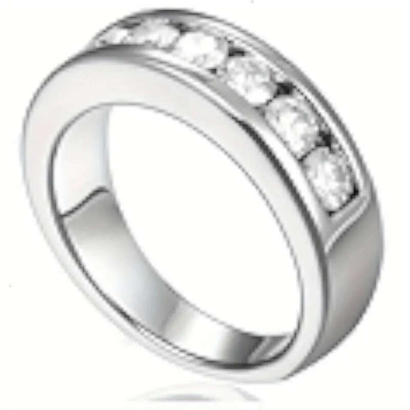 Moissanite Eternal Ring D Color VVS Lab Made Jewelry Set 925 Silver Mozambican Wedding Engagement Gift