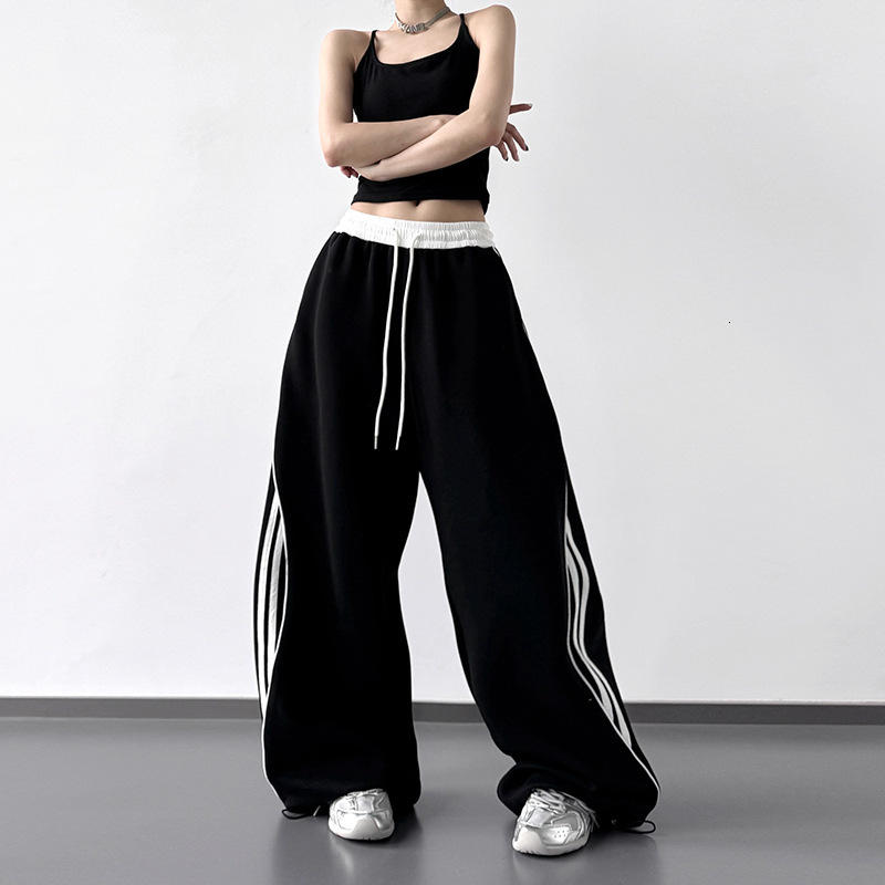 Spring Summer Hot-selling Casual Pants Designer Pants Women American Retro Straight-leg Trendy Street Dance Sports Versatile Wide-leg Scimitar Pants