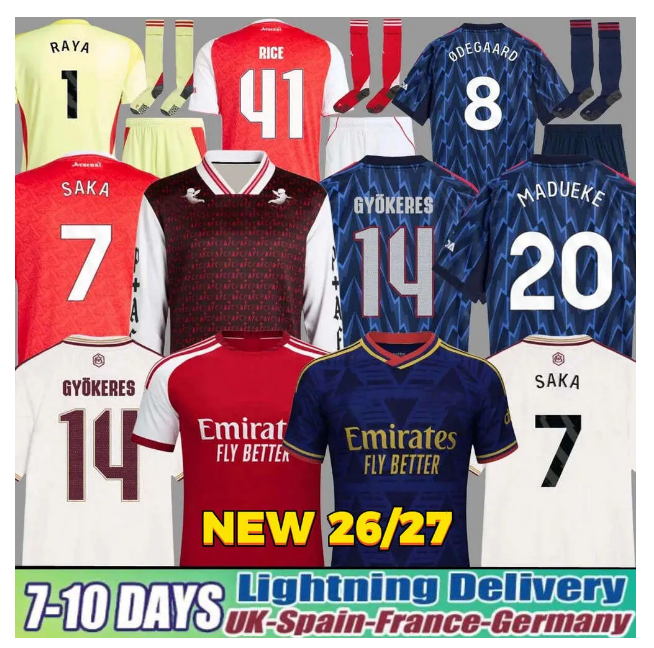 2025 2026 2027 a rsenal football kits GYOKERES EZE 25 26 27 Arsen soccer jerseys RICE SAKA MARTINELLI Jersey ODEGAARD kids kits TROSSARD Football Shirt fans player