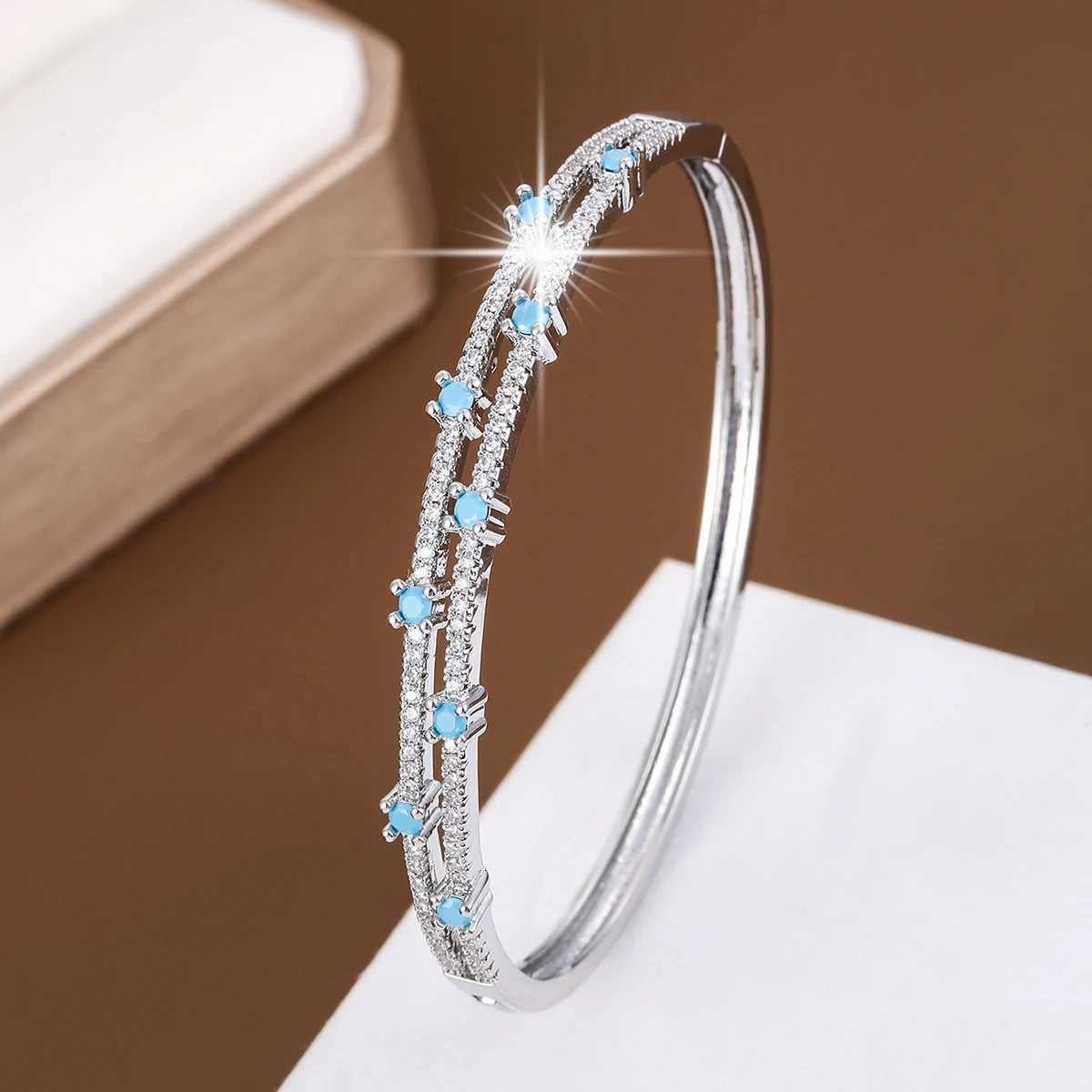 Fashionable Geometric Design Synthetic Zirconia Womens For Banquets And Gift-Giving Jewelry Accessories H260323 - view 5