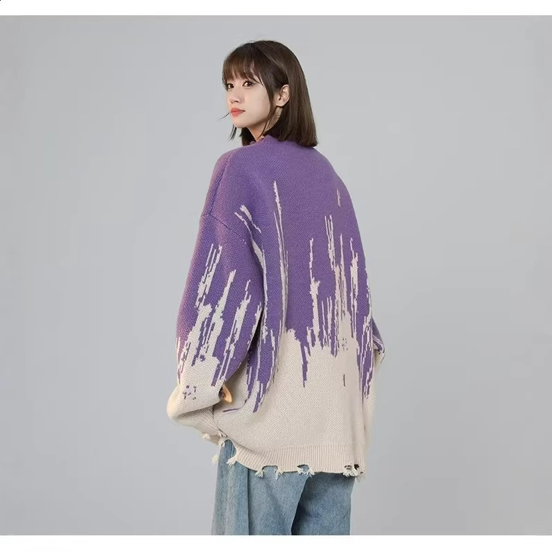 ExpertDesigned knitwear for both men and women twotone patchwork sweater with a highend feel suitable for outerwear 241010