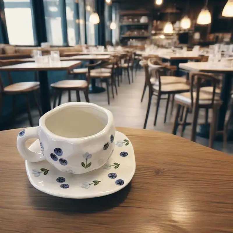 Little Fresh Hand drawn Ceramic Coffee Cup H260323