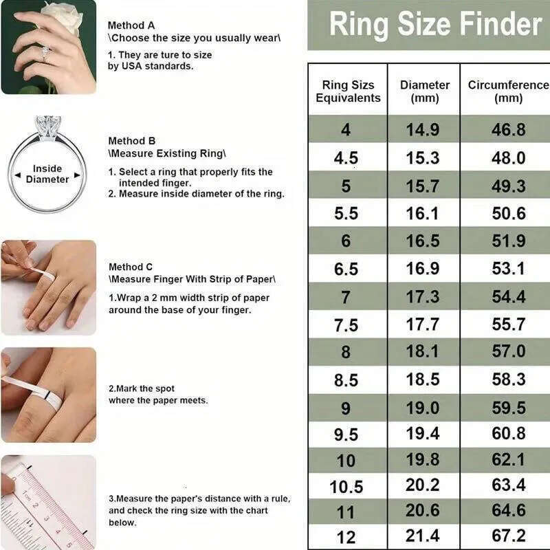 Moissanite Eternal Ring D Color VVS Lab Made Jewelry Set 925 Silver Mozambican Wedding Engagement Gift