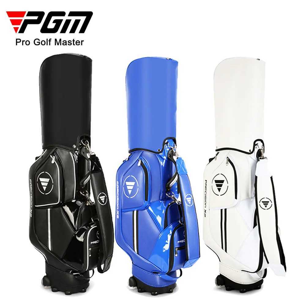 PGM Golf Standard Ball Bag High Capacity Package With Wheel Professional Leather PU Waterproof Golf Cart Club Airbag QB029 D260323