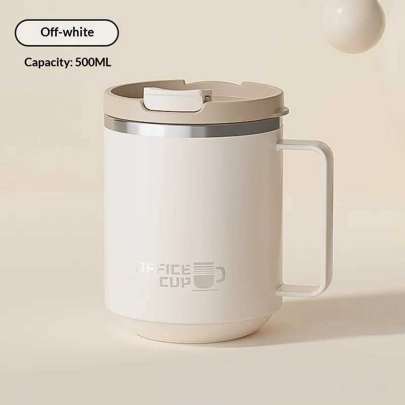 304 Stainless Steel Coffee Cup Ins Style High Appearance Level Office Water Cup Household Mug with Tea Strainer Simple Cup D260323