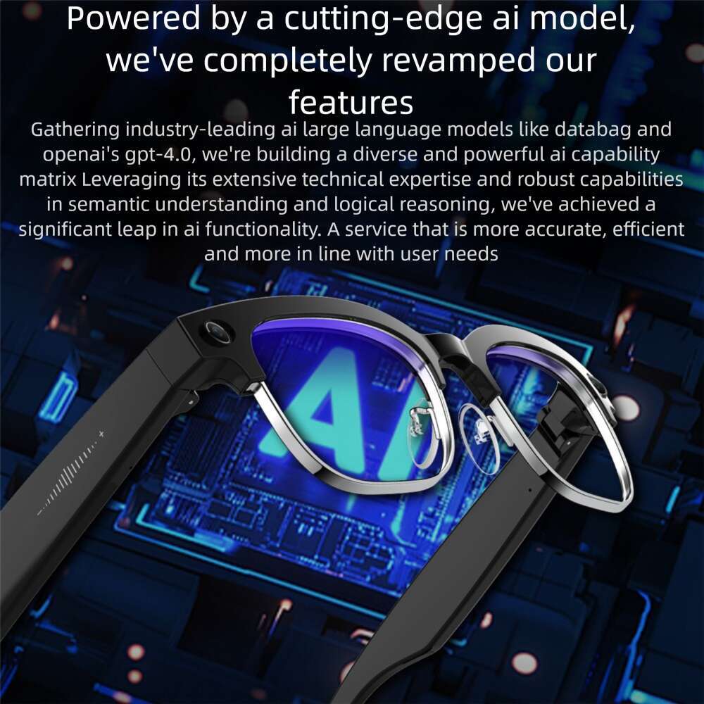 W630 Wearable Smart Glasses, AI Translation, Bluetooth Call, Anti-shake Recording, Cycling & Driving, Cross-border Hot Sale, Factory Direct Supply CKS