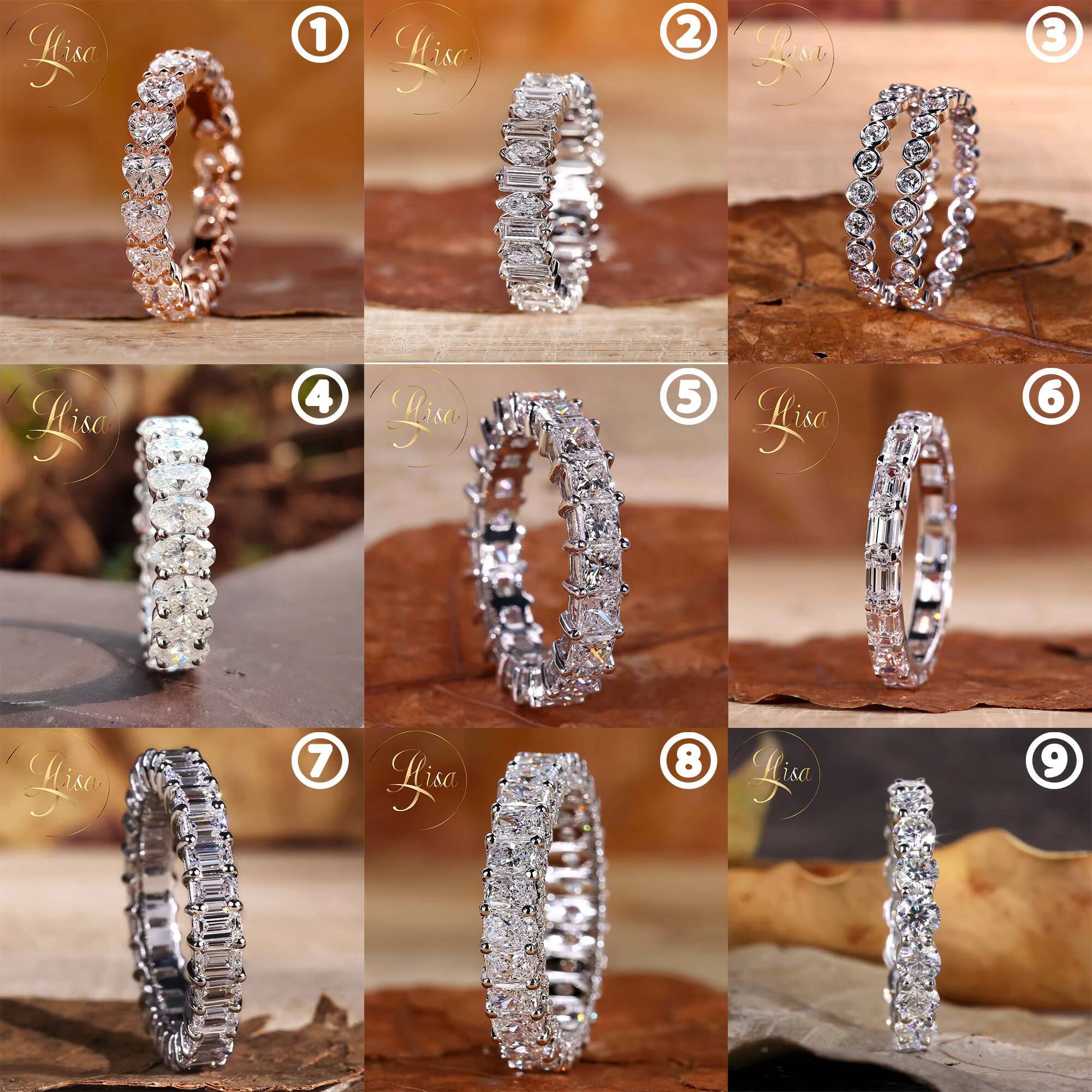 IGI Certified Lab Grown Diamond Eternity Ring Custom 18K Gold Lab Created Diamond Radiant Wedding Band Ring Women Jewelry