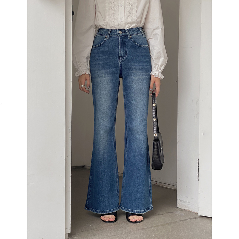 Retro Bell-bottom Jeans For Women Designer Pants High-waisted Micro-flare Denim Pants 2026 Spring New Style Floor-length Pants