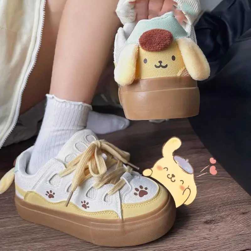 Anime Purin Scarpe Per Cani Donna Scarpe Da Ginnastica Antiscivolo Cartoon Pompon Purins Studente Versatile Scarpe Da Skate Ragazza Kawaii Scarpe Co-image