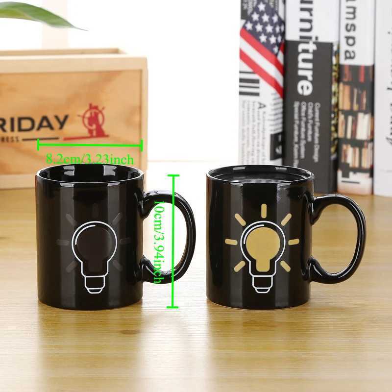 Change Color When Exposed To Hot Water Creative and Fun Mugs with Color-changing Effect Coffee Mugs Ceramic Tableware Household D260323