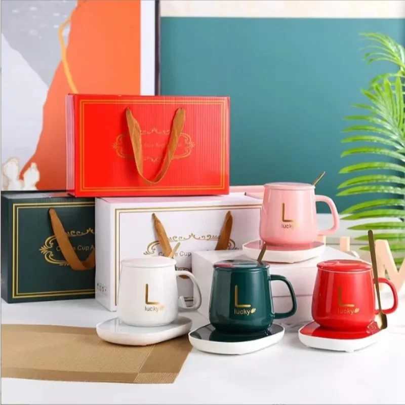 2025 warm and insulated coffee cups ceramic constant-temperature cups 55 degree warm ceramic cup with Jiapin mug gift box sets D260323