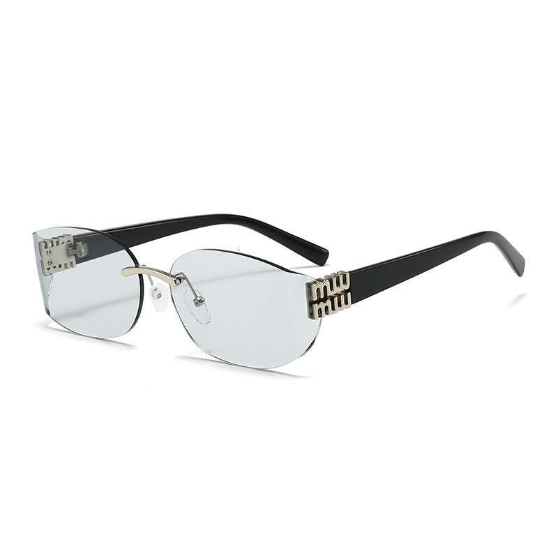 Sunglasses M Letter Frameless Cut Edge High End Design with UV Protection for Daily Outdoor Wear Gift High Quality Texture