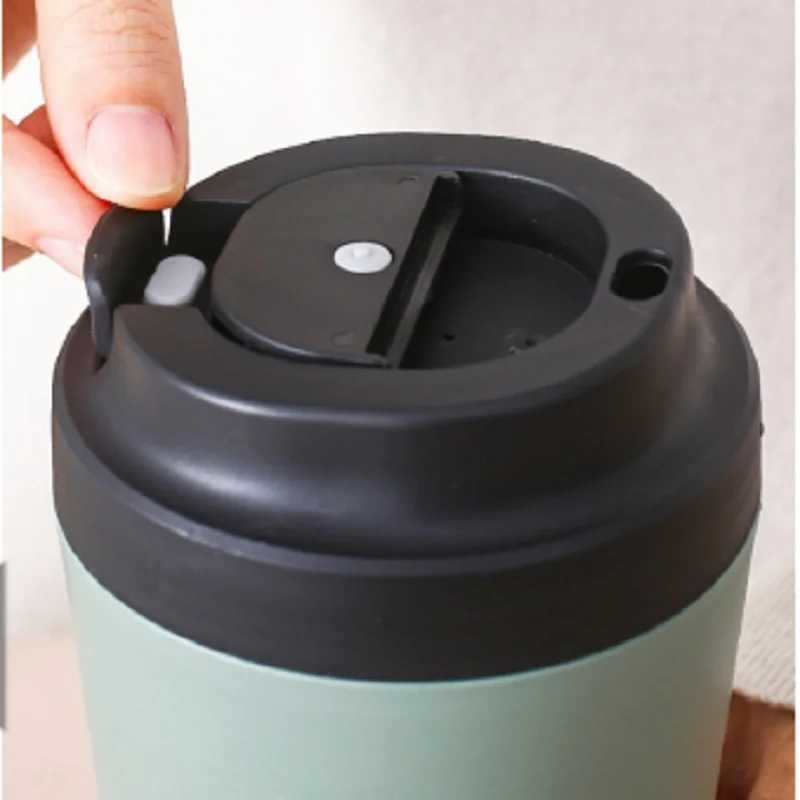 Fashion cup Pure ceramic inner pot coffee cup mens and womens high-value portable milk tea cup insulated cup water cup D260323
