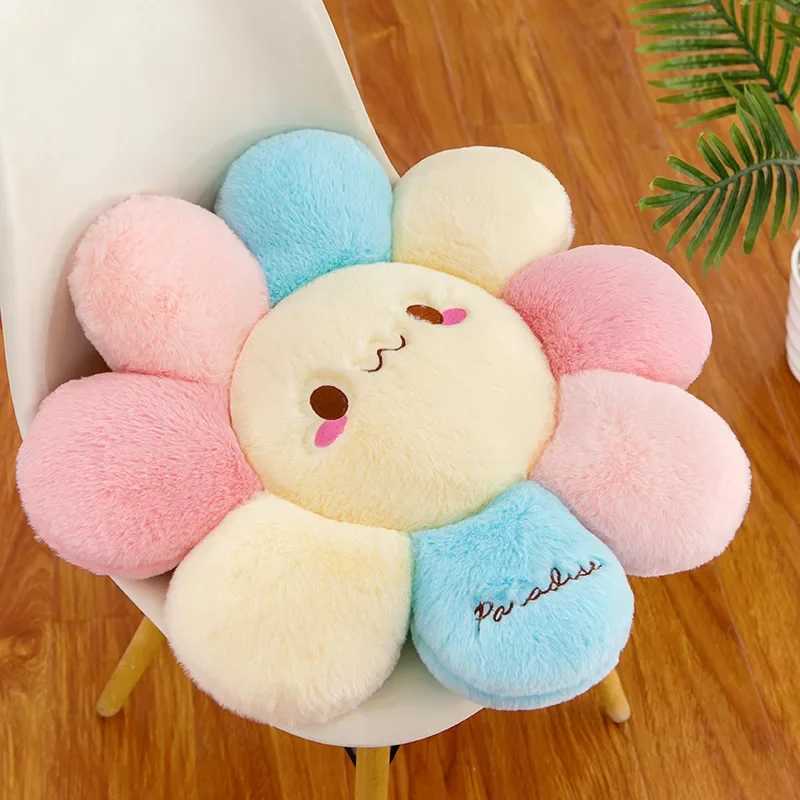 45cm Cute Colorful Round Sunflower Cushion BedroomLiving Room Office Cushion Birthday Gift Floor Cushion Murakami Pillow H260323